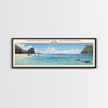 Carregar imagem no visualizador da galeria, Fernando de Noronha COUNTRY | Framed Travel Poster Canvas Print | Trendy Wall Art | Watercolor Painting | Living Room Art | Unique Art
