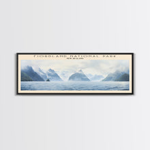 Cargar imagen en el visor de la galería, Fiordland National Park Travel Print Wall Art, Travel Poster Print, Retro Style COUNTRY Home Decor, Wall Hanging, Travel Gift Idea, Unique Metal Art
