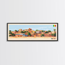 Carregar imagem no visualizador da galeria, Bamako, Mali Travel Poster Panoramic Canvas Print, Bamako, Mali Painting, Mali Art, Bamako Travel Art, Guest Room Painting
