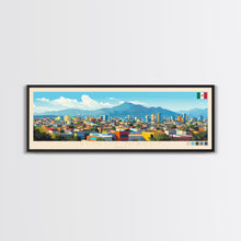Cargar imagen en el visor de la galería, Benito Juarez, Mexico Panoramic Travel Poster Canvas Print, Benito Juarez, Mexico Painting, Mexico Art, Benito Juarez Travel Art, Guest Room Painting

