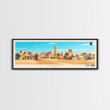 Cargar imagen en el visor de la galería, Biskra, Algeria Panoramic Travel Poster Canvas Print, Biskra, Algeria Painting, Algeria Art, Biskra Travel Art, Guest Room Painting
