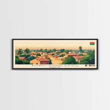 Load image into Gallery viewer, Bobo-Dioulasso, Burkina Faso Panoramic Travel Poster Canvas Print, Bobo-Dioulasso, Burkina Faso Painting, Burkina Faso Art, Bobo-Dioulasso Travel Art, Guest Room Painting
