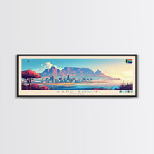 Carregar imagem no visualizador da galeria, Cape Town, South Africa Panoramic Travel Poster Canvas Print, Cape Town, South Africa Painting, South Africa Art, Cape Town Travel Art, Guest Room Painting
