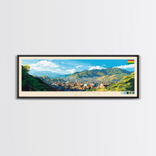 Load image into Gallery viewer, Cochabamba, Bolivia Panoramic Travel Poster Canvas Print, Cochabamba, Bolivia Painting, Bolivia Art, Cochabamba Travel Art, Living Room Painting
