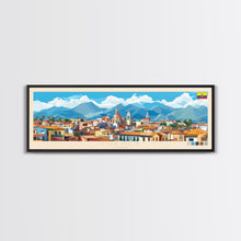 Load image into Gallery viewer, Cuenca, Ecuador Panoramic Travel Poster Canvas Print, Cuenca, Ecuador Painting, Ecuador Art, Cuenca Travel Art, Guest Room Painting
