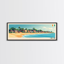 Load image into Gallery viewer, Daloa, Ivory Coast Panoramic Travel Poster Canvas Print, Daloa, Ivory Coast Painting, Ivory Coast Art, Daloa Panoramic Travel Art, Travel Painting
