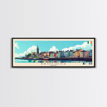 Load image into Gallery viewer, Drogheda, Ireland Panoramic Travel Poster Canvas Print, Drogheda, Ireland Painting, Ireland Art, Drogheda Travel Art, Guest Room Painting
