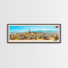 Cargar imagen en el visor de la galería, Fez, Morocco Travel Poster Panoramic Canvas Print, Fez, Morocco Painting, Morocco Art, Fez Travel Art, Guest Room Painting
