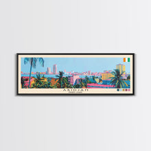 Carregar imagem no visualizador da galeria, Abidjan, Ivory Coast Panoramic Canvas Print, Abidjan, Ivory Coast Painting, Ivory Coast Art, Abidjan Travel Poster, Travel Art, Living Room Painting
