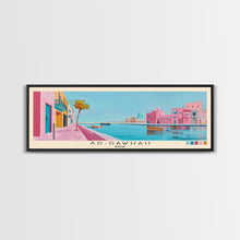Carregar imagem no visualizador da galeria, Ad-Dawhah, Qatar Panoramic Canvas Print, Ad-Dawhah, Qatar Painting, Qatar Art, Ad-Dawhah Travel Poster, Travel Art, Living Room Painting
