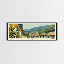 Load image into Gallery viewer, Armenia, Colombia Panoramic Canvas Print, Armenia, Colombia Painting, Colombia Art, Armenia Travel Poster, Travel Art, Vacation Gift
