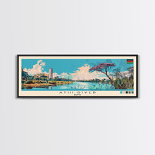 Carregar imagem no visualizador da galeria, Athi River, Kenya Panoramic Canvas Print, Athi River, Kenya Painting, Kenya Art, Athi River Travel Poster, Travel Art, Guest Room Painting
