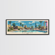 Carregar imagem no visualizador da galeria, Baghdad, Iraq Panoramic Canvas Print, Baghdad, Iraq Painting, Iraq Art, Baghdad Travel Poster, Travel Art, Housewarming Gift
