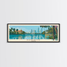 Load image into Gallery viewer, Bangkok, Thailand Panoramic Canvas Print, Bangkok, Thailand Painting, Thailand Art, Bangkok Travel Poster, Travel Art, Living Room Painting
