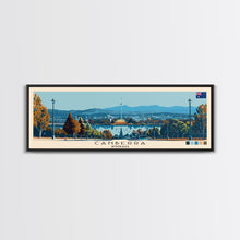 Carregar imagem no visualizador da galeria, Canberra, Australia Panoramic Canvas Print, Canberra, Australia Painting, Australia Art, Canberra Travel Poster, Travel Art, Guest Room Painting

