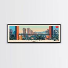 Load image into Gallery viewer, Dongguan, China Panoramic Canvas Print, Dongguan, China Painting, China Art, Dongguan Travel Poster, Travel Art, Guest Room Painting
