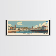 Load image into Gallery viewer, Dundee, Scotland Panoramic Canvas Print, Dundee, Scotland Painting, Scotland Art, Dundee Travel Poster, Travel Art, Vacation Gift
