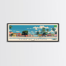 Cargar imagen en el visor de la galería, Feira de Santana, Brazil Panoramic Canvas Print, Feira de Santana, Brazil Painting, Brazil Art, Feira de Santana Travel Poster, Travel Art, Guest Room Painting
