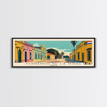 Load image into Gallery viewer, Fernando de la Mora, Paraguay Panoramic Canvas Print, Fernando de la Mora, Paraguay Painting, Paraguay Art, Fernando de la Mora Travel Poster, Travel Art, Guest Room Painting
