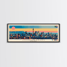 Load image into Gallery viewer, Johannesburg, South Africa Panoramic Canvas Print, Johannesburg, South Africa Painting, South Africa Art, Johannesburg Travel Poster, Travel Art, Guest Room Painting
