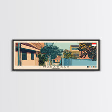 Load image into Gallery viewer, Makassar, Indonesia Panoramic Canvas Print, Makassar, Indonesia Painting, Indonesia Art, Makassar Travel Poster, Travel Art, Guest Room Painting

