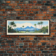 Carregar imagem no visualizador da galeria, American Samoa National Park, Panoramic Samoa Travel Art, National Park Print, Minimalist Travel Art, Midcentury Modern Style Landscape
