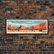Carregar imagem no visualizador da galeria, Capitol Reef National Park, Panoramic Utah Travel Art, National Park Print, Minimalist Travel Art, Midcentury Modern Style Landscape
