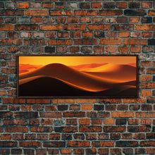 Carregar imagem no visualizador da galeria, Asbtract Art Deco Style Sand Dunes, Framed Canvas Print, Living Room Decor, MCM Style Art, Midcentury Modern, Minimalist Art
