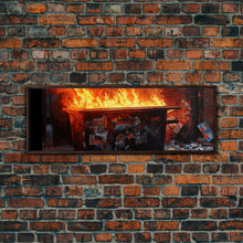 Carregar imagem no visualizador da galeria, A Dumpster Fire, Canvas Wall Art, Modern Art, Urban Art, Wall Print
