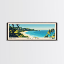 Carregar imagem no visualizador da galeria, Abaka Bay, Haiti Panoramic Print, Vacation Gift, Haiti Wall Art, Beach Painting, Beach Decor, Beach Or Lakehouse Art
