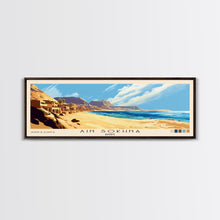 Carregar imagem no visualizador da galeria, Ain Sokhna, Egypt Panoramic Print, Vacation Gift, Egypt Wall Art, Beach Painting, Beach Decor, Large Wall Art, Wood Frame Art
