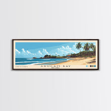 Carregar imagem no visualizador da galeria, Arugam Bay, Sri Lanka Panoramic Beach Print, Vacation Gift, Sri Lanka Wall Art, Framed Canvas Print, Framed Beach Painting
