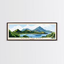 Load image into Gallery viewer, Banda Islands, Indonesia Panoramic Beach Print, Vacation Gift, Indonesia Wall Art, Framed Canvas Print, Framed Beach Painting
