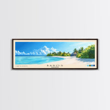Load image into Gallery viewer, Baros, Maldives Panoramic Print, Vacation Gift, Maldives Wall Art, Beach Painting, Beach Decor, Large Wall Art, Wood Frame Art
