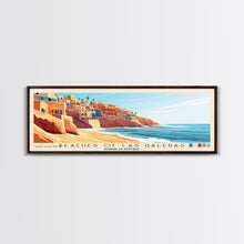 Carregar imagem no visualizador da galeria, Beaches of Las Galeras, Dominican Republic Panoramic Beach Print, Vacation Gift, Dominican Republic Wall Art, Framed Canvas Print, Framed Beach Painting

