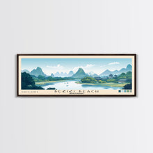 Carregar imagem no visualizador da galeria, Bečići Beach, Montenegro Panoramic Print, Vacation Gift, Montenegro Wall Art, Beach Painting, Beach Decor, Beach Or Lakehouse Art
