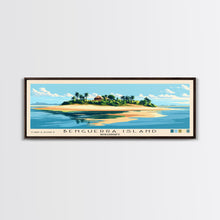 Load image into Gallery viewer, Benguerra Island, Mozambique Panoramic Print, Vacation Gift, Mozambique Wall Art, Beach Painting, Beach Decor, Large Wall Art, Wood Frame Art

