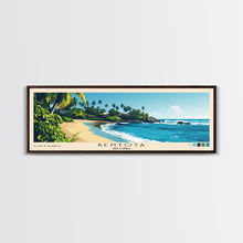 Load image into Gallery viewer, Bentota, Sri Lanka Panoramic Beach Print, Vacation Gift, Sri Lanka Wall Art, Framed Canvas Print, Framed Beach Painting
