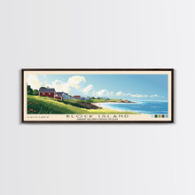 Load image into Gallery viewer, Block Island, Rhode Island,United States Panoramic Print, Vacation Gift, Rhode Island,United States Wall Art, Beach Painting, Beach Decor, Beach Or Lakehouse Art
