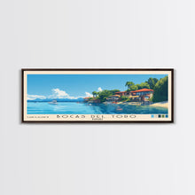 Load image into Gallery viewer, Bocas del Toro , Panamá Panoramic Beach Print, Vacation Gift, Panamá Wall Art, Beach Painting, Beach Decor, Beach Painting
