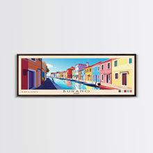 Carregar imagem no visualizador da galeria, Burano, Italy Panoramic Print, Vacation Gift, Italy Wall Art, Beach Painting, Beach Decor, Beach Or Lakehouse Art
