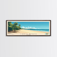 Carregar imagem no visualizador da galeria, Cable Beach, Australia Panoramic Beach Print, Vacation Gift, Australia Wall Art, Framed Canvas Print, Framed Beach Painting

