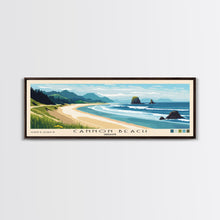 Carregar imagem no visualizador da galeria, Cannon Beach, Oregon Panoramic Beach Print, Vacation Gift, Oregon Wall Art, Beach Painting, Beach Decor, Beach Painting
