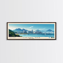 Cargar imagen en el visor de la galería, Cheung Sha, Hong Kong Panoramic Print, Vacation Gift, Hong Kong Wall Art, Beach Painting, Beach Decor, Large Wall Art, Wood Frame Art
