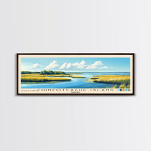 Cargar imagen en el visor de la galería, Chincoteague Island, Virginia Panoramic Beach Print, Vacation Gift, Virginia Wall Art, Framed Canvas Print, Framed Beach Painting
