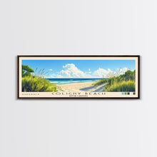 Load image into Gallery viewer, Coligny Beach, South Carolina Panoramic Print, Vacation Gift, South Carolina Wall Art, Beach Painting, Beach Decor, Beach Or Lakehouse Art
