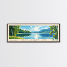 Load image into Gallery viewer, Cospudener See, Germany Panoramic Print, Vacation Gift, Germany Wall Art, Beach Painting, Beach Decor, Large Wall Art, Wood Frame Art
