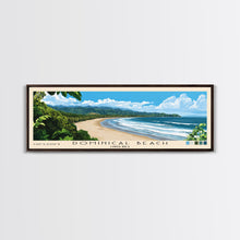 Load image into Gallery viewer, Dominical Beach, Costa Rica Panoramic Print, Vacation Gift, Costa Rica Wall Art, Beach Painting, Beach Decor, Beach Or Lakehouse Art
