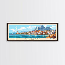 Carregar imagem no visualizador da galeria, Favignana, Italy Panoramic Print, Vacation Gift, Italy Wall Art, Beach Painting, Beach Decor, Large Wall Art, Wood Frame Art
