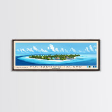 Carregar imagem no visualizador da galeria, Fulhadhoo Island, Maldives Panoramic Print, Vacation Gift, Maldives Wall Art, Beach Painting, Beach Decor, Beach Or Lakehouse Art
